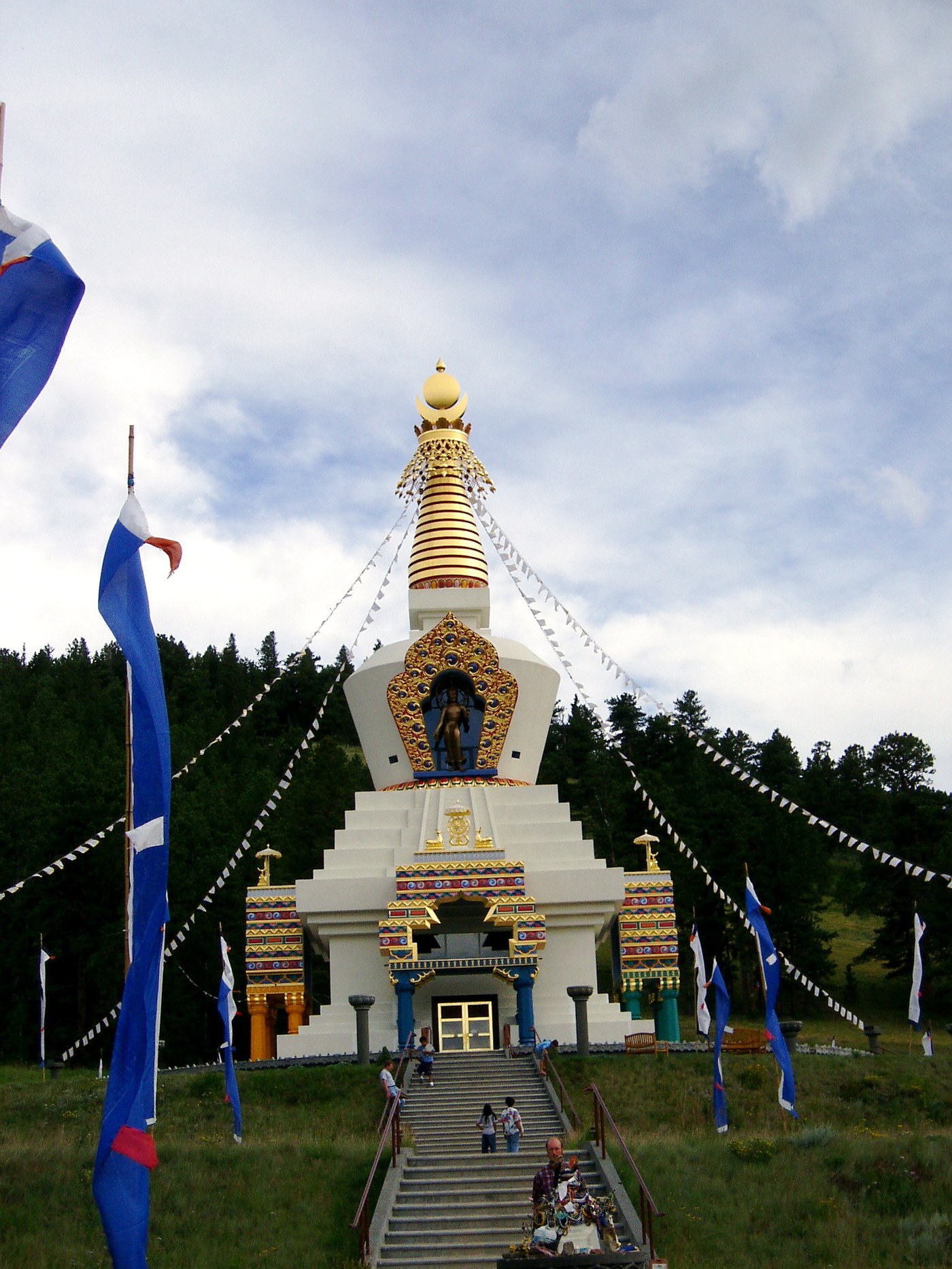 Great Stupa at Shambhala Mountain Center (2004, with event tents)