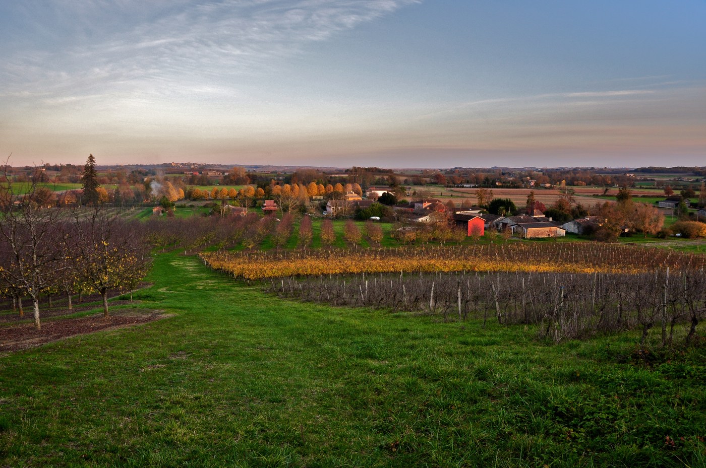 Plum orchards and rolling farmland of the New Hamlet