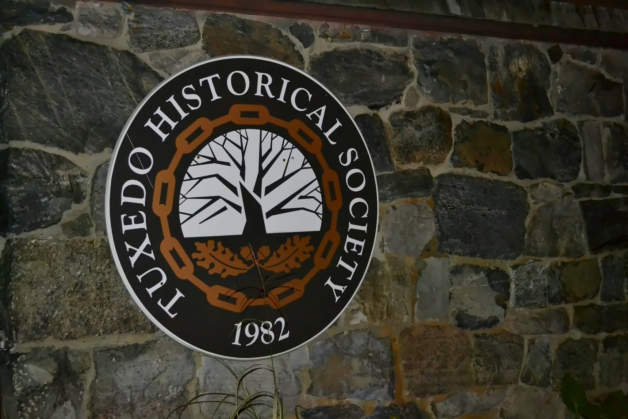 The Society's seal at night: TUXEDO HISTORICAL SOCIETY, 1982.