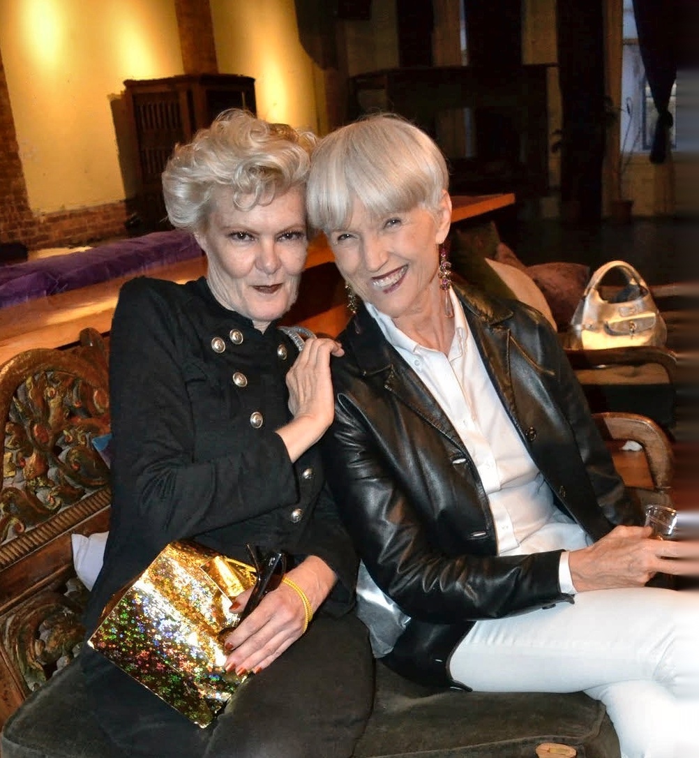 Maye Musk and Jane Thorvaldson at a New York party for original supermodels — photograph by Michael de la Force for LIKE Magazine